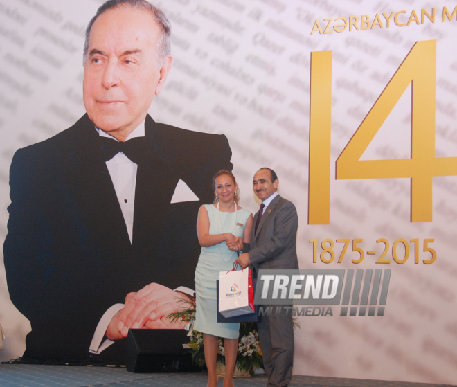 Media representatives receive awards in accordance with Azerbaijani president’s order. Baku, Azerbaijan, Jule 22, 2015